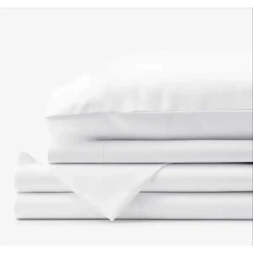 Company Store Legends Hotel Cotton Wrinkle-Free White Sateen Twin XL Sheet Set